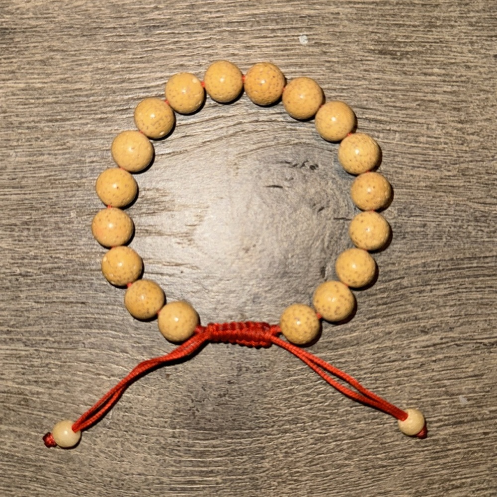 Natural Lotus Seed Mala Japa Beige Tibetan Prayer Bead Buddhist Yoga Bracelet